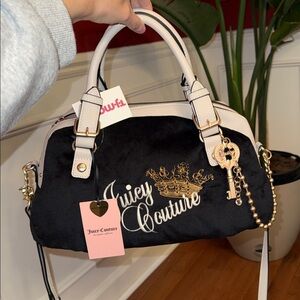 Juicy Couture Black and Tan Satchel